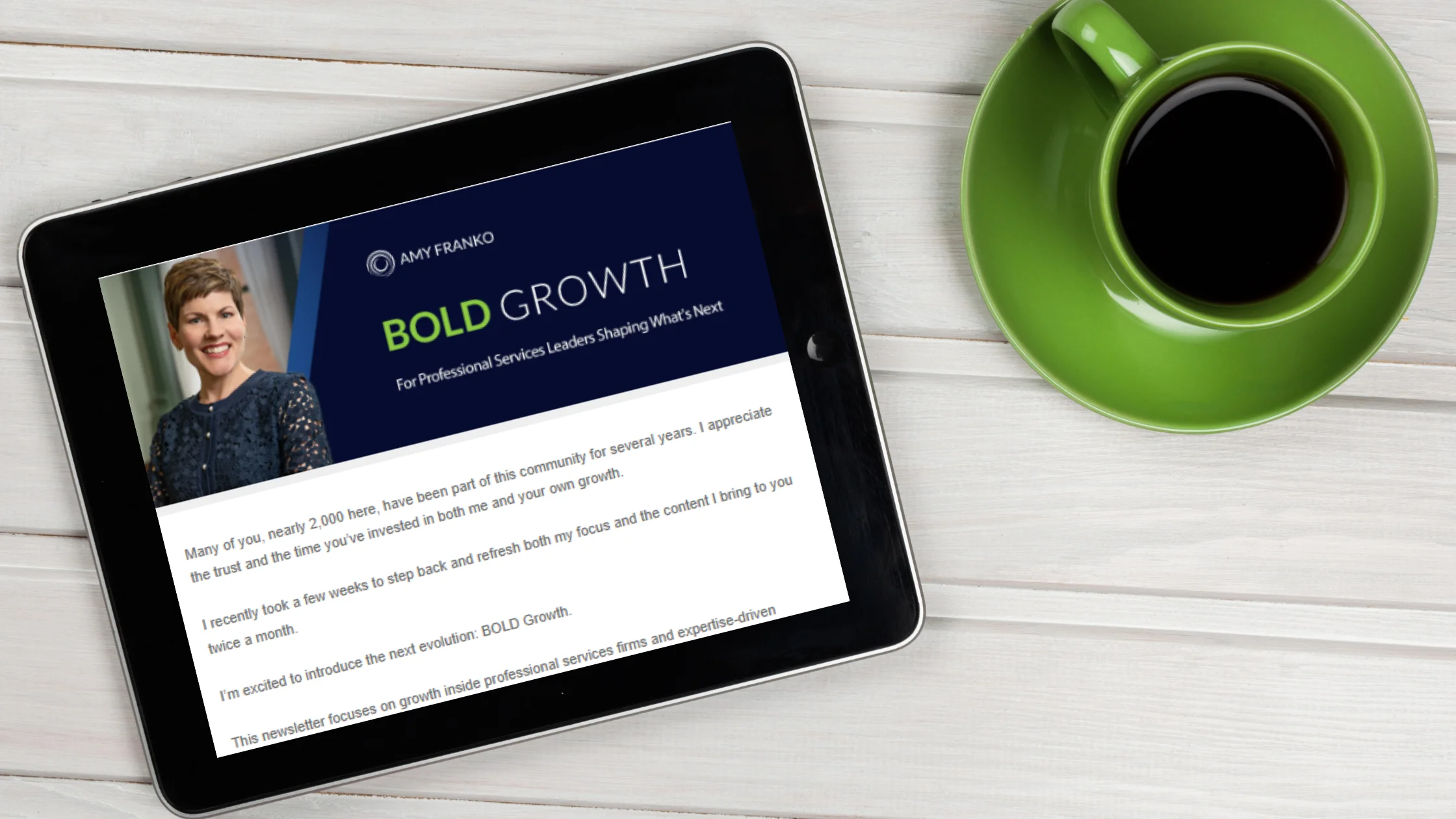 Amy Franko Launches New Newsletter: BOLD Growth
